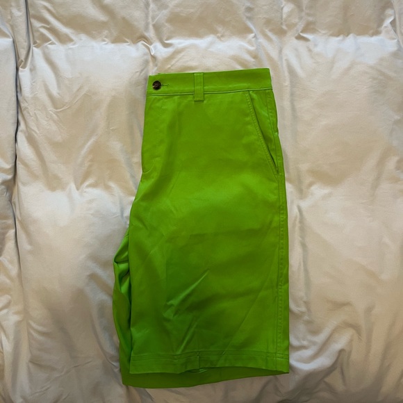 Lime Green Adidas Golf Shorts with 34” Waist - Picture 2 of 4
